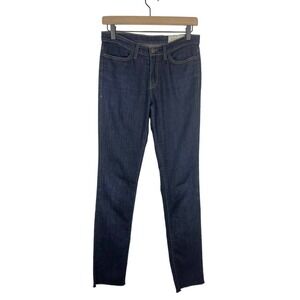 Imogene + Willie Lucy Dark Wash Raw Hem Denim Slim Leg Jeans Size 26 NEW